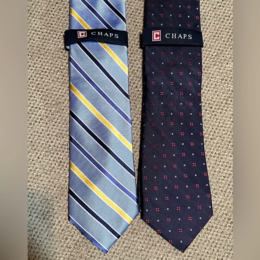 2 NWTS Chaps‎ Silk Men’s Neck Ties